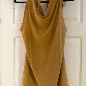 Express Metallic Gold Tank Top